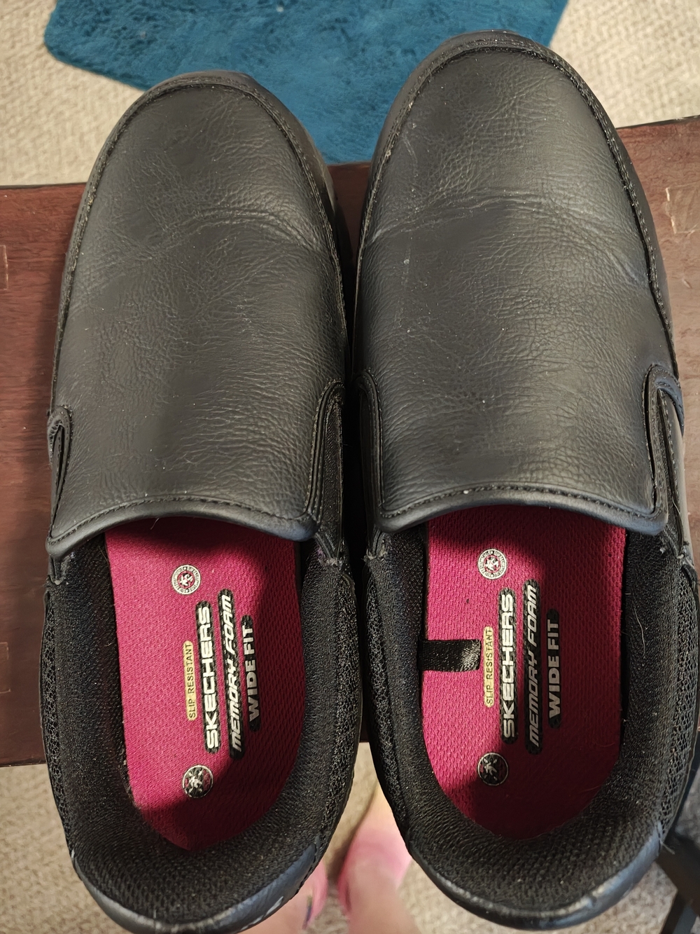 Skechers Men’s Black Work Slip-On Loafers